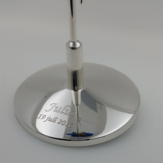Flaggstång Nysilver 33 cm – bild 2