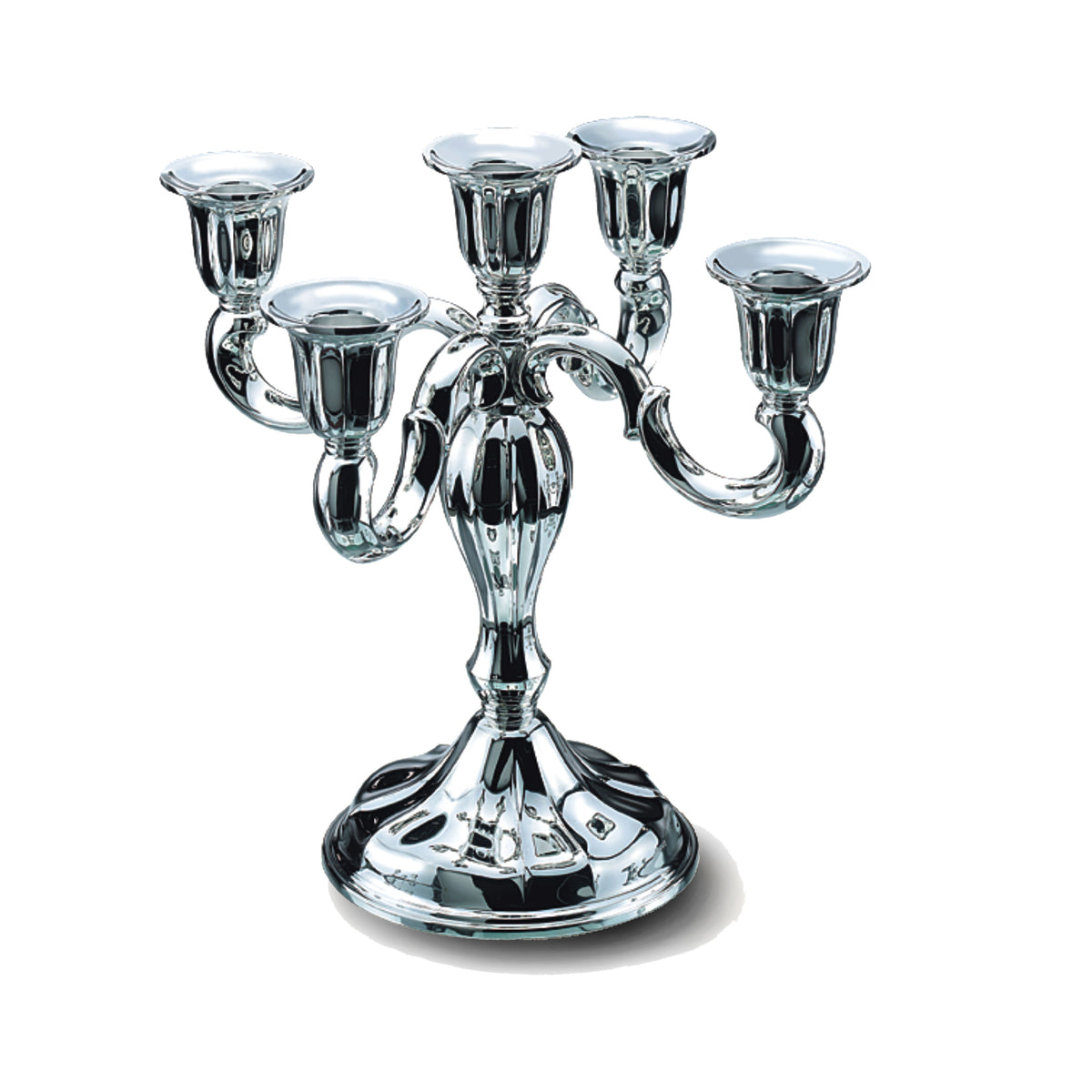 Silverljusstake Kandelaber Klassisk H 24,8 cm 3-armad i äkta silver