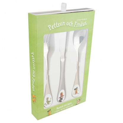 Barnbestick Pettson & Findus i rostfritt stål 17,5 cm – bild 3