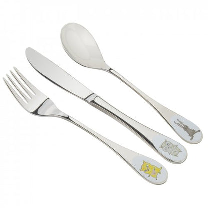 Barnbestick Vem 3-del i rostfritt stål 16,5 cm – bild 3