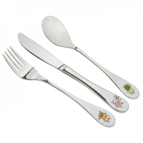 Barnbestick Brokiga 3-del i rostfritt stål 16,5 cm – bild 3