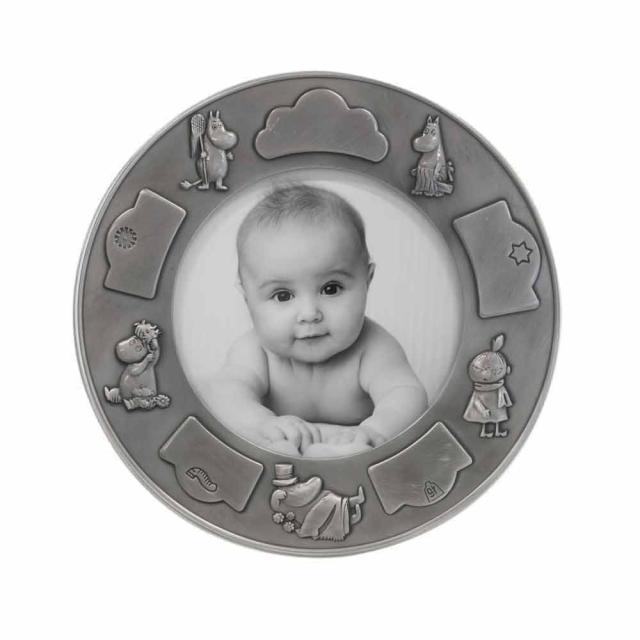 Fotoram muminfamiljen i tenn 17,5 cm