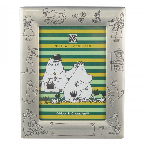 Fotoram mumin rektangulär i tenn 17,5 cm
