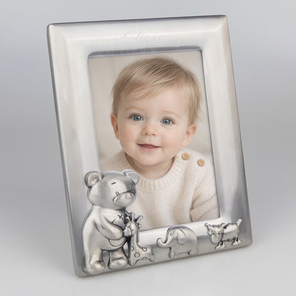 Fotoram Nalle Tennfinish i tenn 13 cm