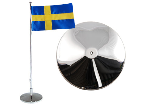 Flaggstång Nysilver 42 cm Fri gravyr!
