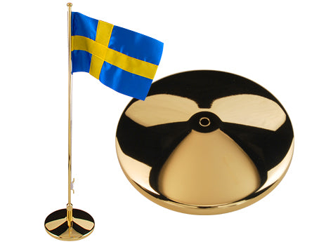 Dopflagga Flaggstång Mässing Fri gravyr! 42 cm