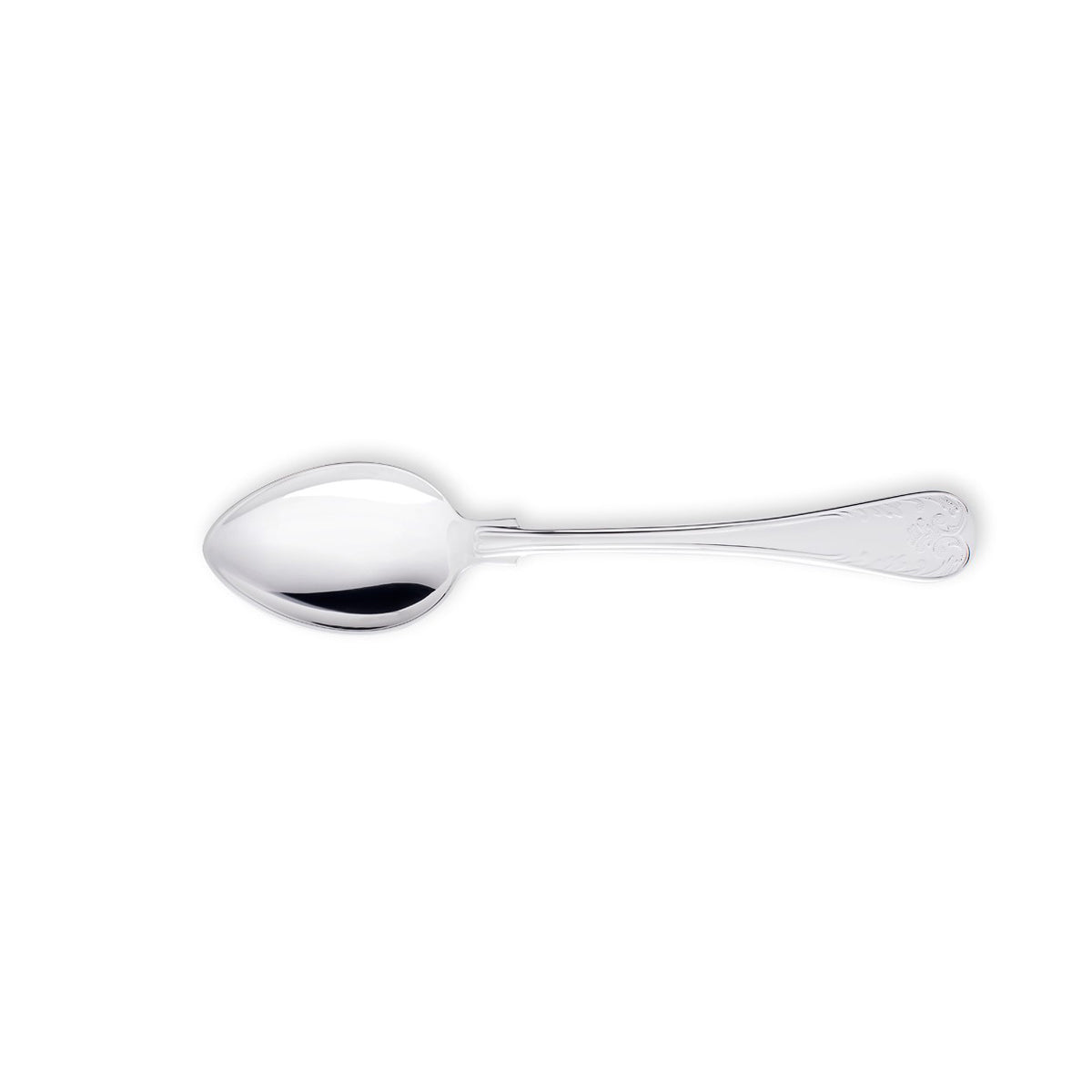 Gammal Fransk Efterrättssked Äkta Silver