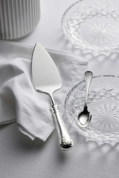 Gammal Fransk Tårtspade Äkta Silver, rostfritt blad – bild 2