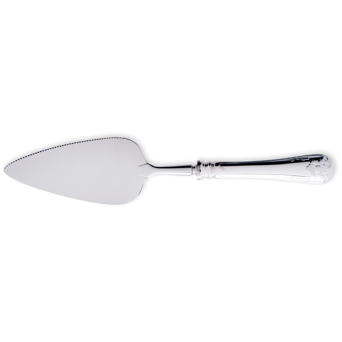 Gammal Fransk Tårtspade Äkta Silver, rostfritt blad