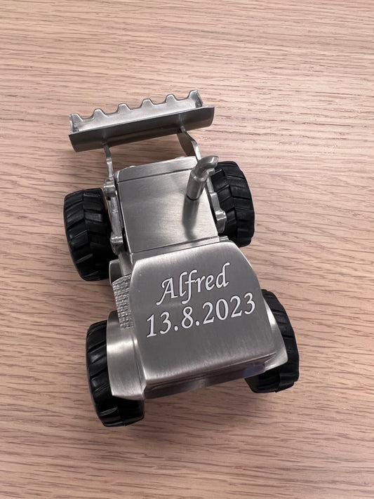 Sparbössa Traktor i tenn 8 cm – bild 2